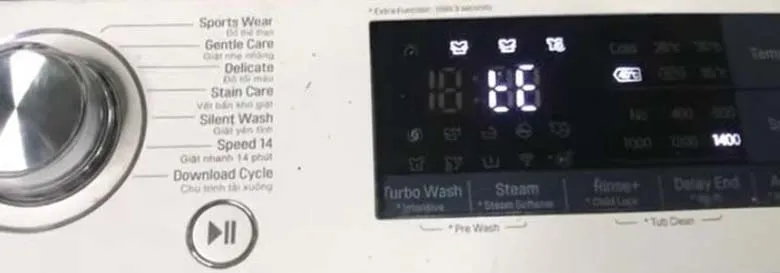 Dấu hiệu nhận biết máy giặt LG báo lỗi tE